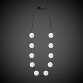 LED White Button Necklace